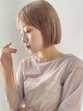 ミィ 表参道(mee.) 前髪/マチルダボブ/ピンクベージュ/インナーグレージュ/表参道