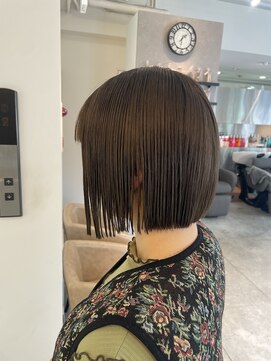 アヴァンスアンス 広島袋町店(AVANCE.ens) ボブ×オリーブベージュ