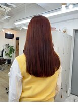 イコ 表参道原宿(ico)&nbsp;オレンジ　ブリーチなしダブルカラー　LAケラチントリートメント