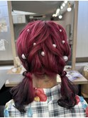 【ヘアセットサロンfirst】ふわふわ編み込みツイン