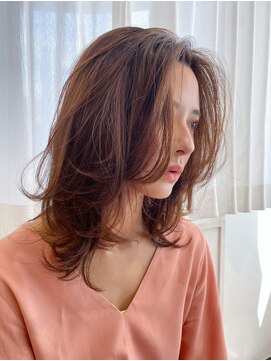 アトレ 武庫之荘(Atre.) 30代40代ミディアムウルフ乾かすだけアッシュグレージュ透明感