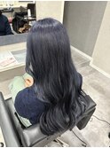 ブリーチカラーで作るブルーブラック