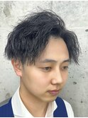 縦落ちツイストスパイラル/波巻きパーマ/メンズ2wayマッシュ