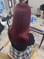 アジールヘア 所沢プロペ通り店(agir hair)&nbsp;韓国風くびれ◎チェリーレッド顔周りレイヤー