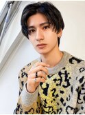 爽やかマッシュショートセンターパート ツーブロック 王道