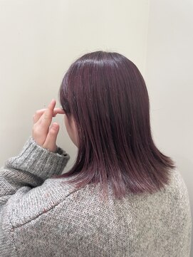 ローネス ギンザ(LONESS ginza) 外はねボブ×ピンクブラウン