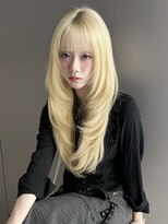 サンドイエナ 横浜店(sand yena)&nbsp;くびレイヤーボブルフネビージュ小顔ワンレンこなれミディ