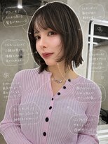 サンドレオ 新宿店(sand Leo) レイヤーカット/レイヤーボブ/ミルクティーベージュ顔周りカット