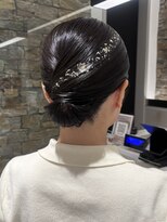 ザザ ZA/ZA 目白 タイトシニヨン◎結婚式参列金箔/目白美容室