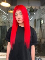 ネンドヘアー(nendo_hair)&nbsp;ネオンレッド/ロングレイヤー