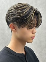 エルマーク 本山(L-MARK)&nbsp;ハイライト/ツイストパーマ/メンズ/アップバング/短髪