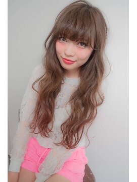 クラン(clan) ハッピー波うちグラデカラーウェーブ甘めロング