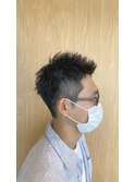 ツーブロック×ベリーショート
