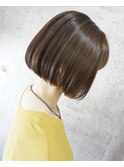 艶出し表面縮毛×イルミナツヤカラーベージュブラウン