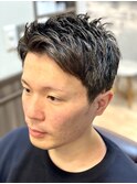 アップバングショート<理容室>[メンズ/シェービング/上野]