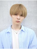 安掛HAIR ミルクティーベージュシースルーマッシュ表参道メンズ