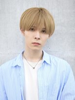 安掛HAIR ミルクティーベージュシースルーマッシュ表参道メンズ