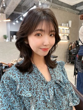 フラッグヘア 新宮店(Flag HAIR) くびれミディアム☆色気カラー☆シースルーバング前髪