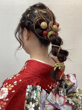ナカオコアフュール(NAKAO COIFFURE) 成人式　前撮り　ヘアセット　玉ねぎヘア