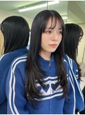 伸ばしかけヘアにトレンドロングレイヤー