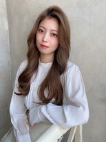 プラチナ(PLATINA)&nbsp;くびれヘア/韓国/透け感/くすみカラー/ロング/ベージュカラー