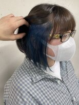 アジールヘア 東上野店(agir hair)&nbsp;20代30代40代大人インナーカラーブルーカラー大人ボブ