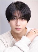 黒髪シースルーマッシュ