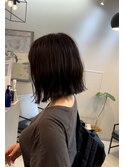 ホイップ巻き くびれボブ ぱつふわ グレージュ コテ巻き