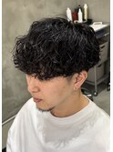 大分メンズ波巻きスパイラルパーマツイストスパイラルマッシュ