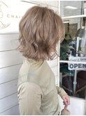 柔らか透明感カラーオリーブグレージュセミディ20代赤羽美容室