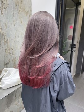 ソル 栄矢場町(SOL) レイヤーカット/グラデーションカラー/グラデーションレッド