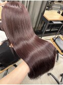 ブリーチなし 大人可愛いピンクベージュツヤ髪ピンクブラウン