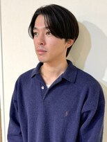 メンズ　センターパート　ニュアンスパーマ