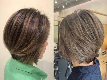 ルーム 桑名七和店(room)の写真/キレイに染め上げるグレイカラー♪オシャレを思いっきり楽しみたい大人女性におすすめ！！