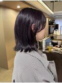 ダークパープル/暖色カラー/ブリーチなしダブルカラー/横浜駅