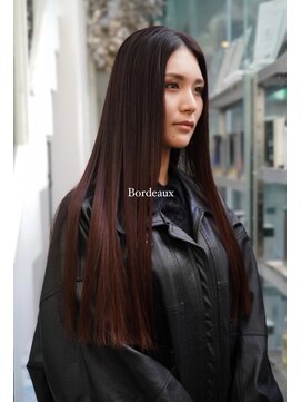 シェリ ヘアデザイン(CHERIE hair design) ワンレングスロング×ボルドーカラー