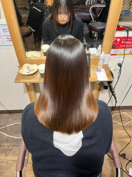 リンクス 久喜(LINKTH) 髪質改善酸性ストレート/黒髪/ネビージュ/小顔/ワンレン