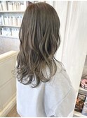 福山Caary春カラーくすみベージュ赤み除去イルミナカラーロング