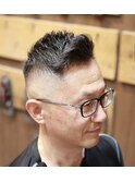 <理容室><バーバー>ショートアップバング