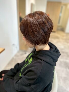ソイクフ 四条大宮店(SOY-KUFU) 20代30代40代◎チェリーブラウンショートヘア似合わせカット