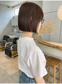 丸くないストレートボブ×アッシュグレージュ！Before→ After