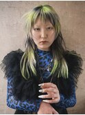 レイヤーカット/ウルフ/ホワイトブロンド/外ハネボブ/美髪
