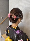 浴衣着付け/シンプルシニヨン