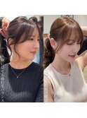 結んでも可愛い前髪カット顔まわりカット小顔レイヤーカット