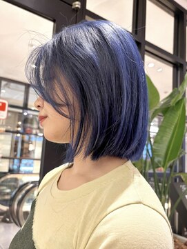 ジアン テラス(GIEN TERRASSE) インナーレイヤー/切りっぱなしボブ/ラベンダーブルー@重里