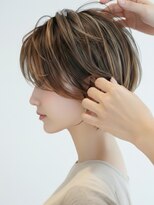 サンタフェ 岐阜島店(Santa'Fe)&nbsp;脱白髪染め/白髪ぼかしカラー/大人ショート/レイヤーカット