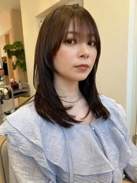 オン キャナルシティ博多前店(on) 【晴音】ミディアムレイヤー/顔まわりレイヤー/30代