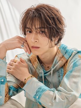 オーシャントーキョー 原宿(OCEAN TOKYO) ニュアンスフェザーシースルーブラウンカラーセンターパート