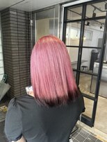 プライズ 所沢プロぺ通り店(prize) ピンクカラーブリーチダブルカラー裾カラー所沢