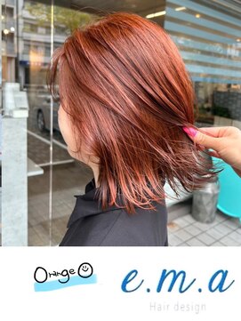 エマヘアデザイン(e.m.a Hair design) オレンジカラー